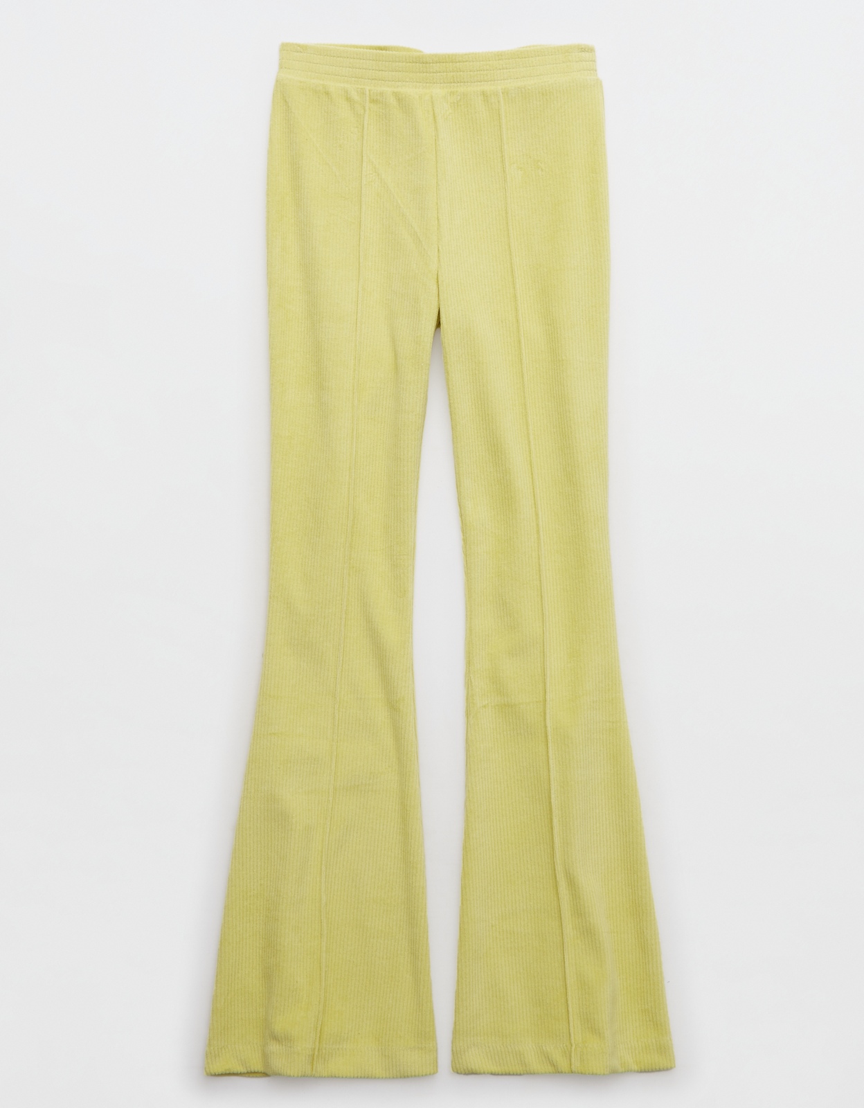 Shop Aerie Groove-On Rib Velour Flare Pant online