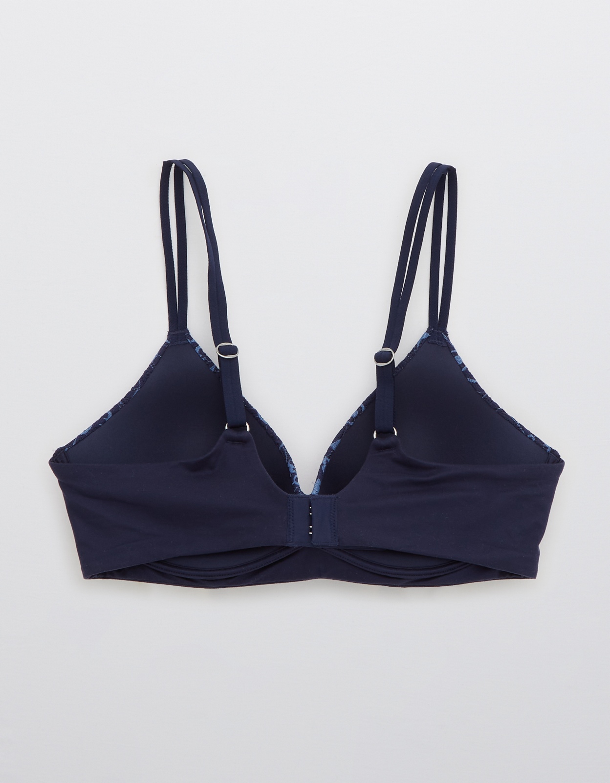 Navy blue lace Aerie bra with padding and under wire