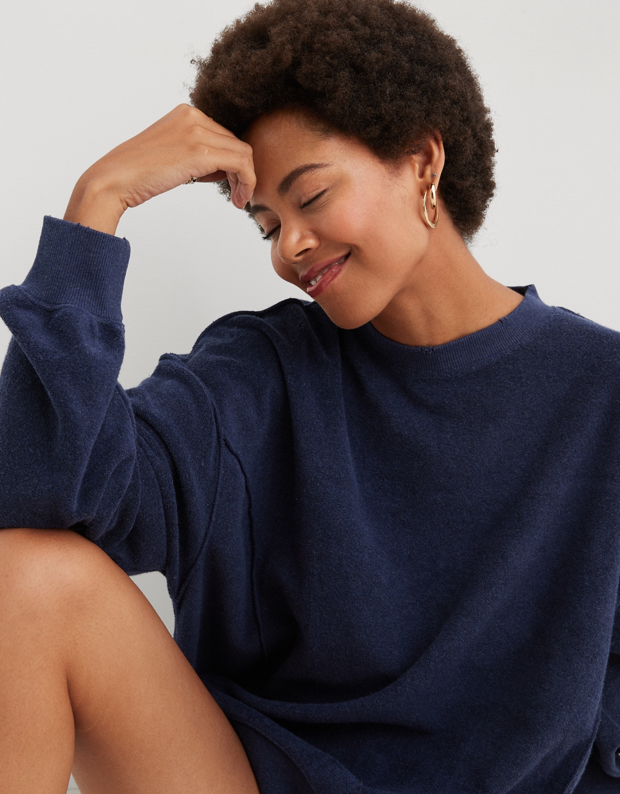 Buy Aerie The Chill Cozy Crew Sweatshirt online American Eagle Outfitters