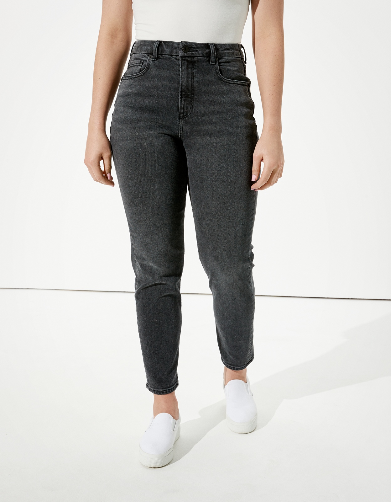 Shop AE Stretch Curvy Mom Jean online | American Eagle Outfitters KSA