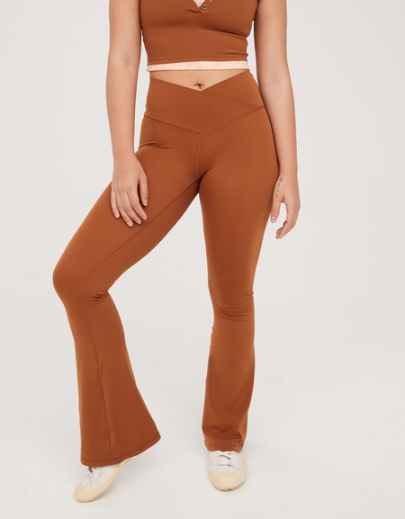 Shop OFFLINE By Aerie Real Me High Waisted Crossover Super Flare