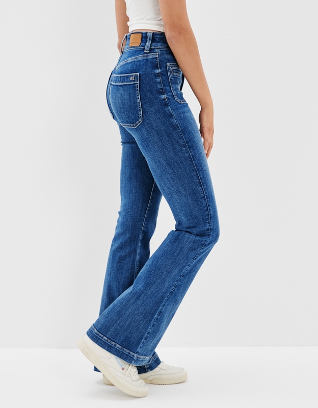 High Waist Flare Jeans Street Style  Ae High Waisted Flare Jeans - High Jeans  Women - Aliexpress