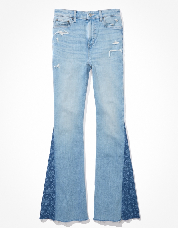 Shop AE Ne(x)t Level Super High-Waisted Flare Jean online